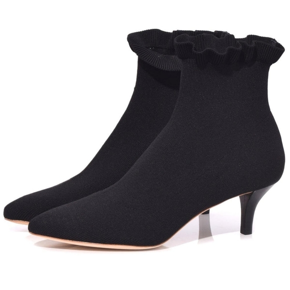 Loeffler Randall Shoes - Loeffler RandallWomen's Kassidy Pointed Toe Knit Mid Heel Booties